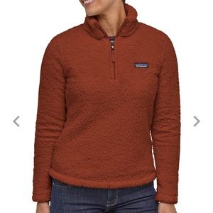 red/burnt orange patagonia quarter zip